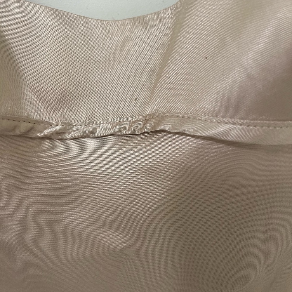 Zara Beige Satin Slip Dress - Picture 7 of 8